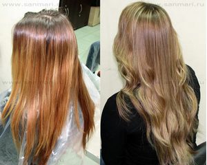 Калифорнийское мелирование для волос