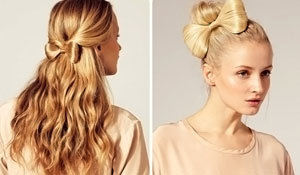 Простой бант Самый простой бант на голове