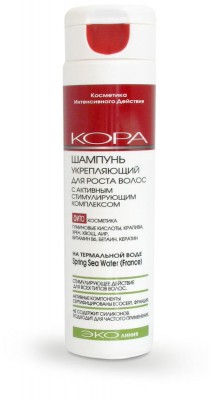 Укрепляющий и питающий шампунь Kора для роста волос