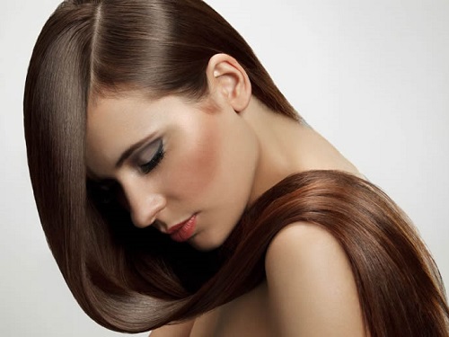 блестящие волосы после использования жидких кристаллов