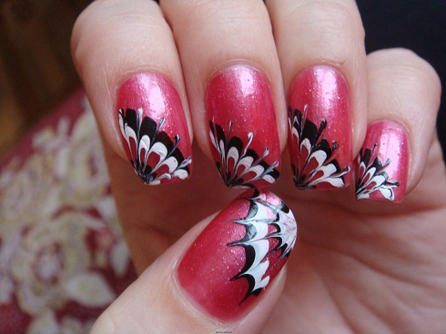 узор на ногтях иглой для опытных мастеров