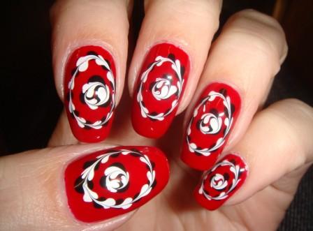 узоры на ногтях иголкой