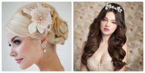 Свадебная прическа с локонами