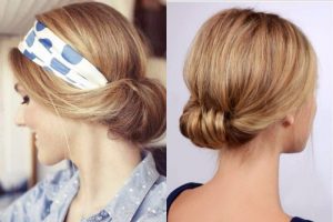 Римская прическа с повязкой