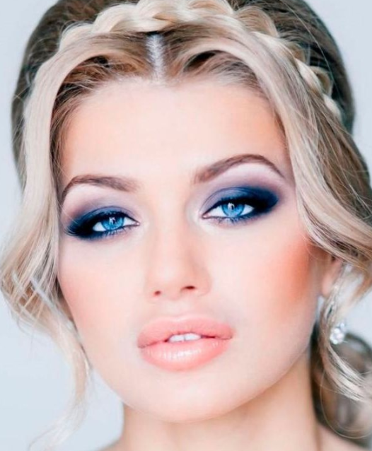 макияж голубые глаза
