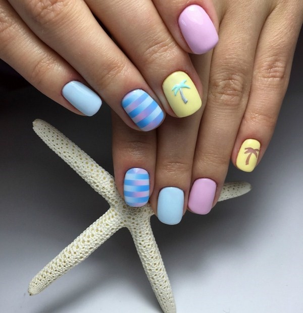Как оформлять ногти летом Морской дизайн