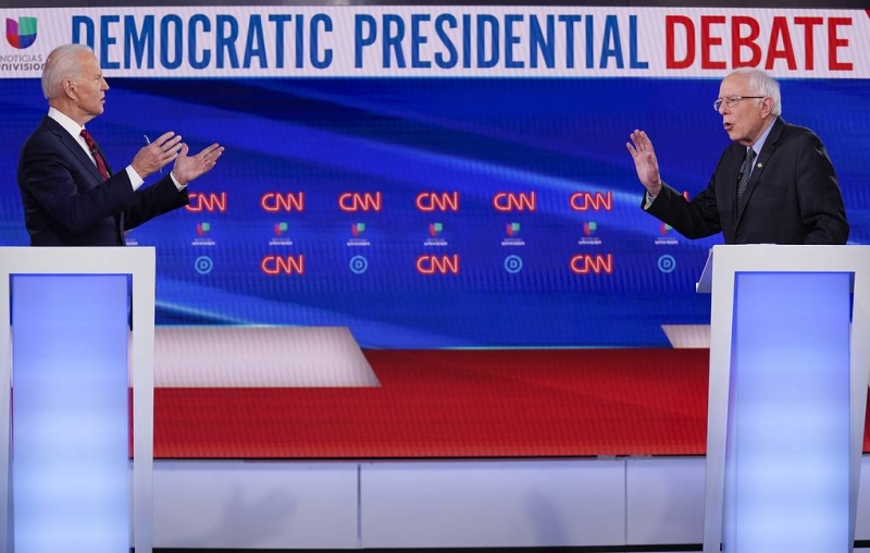 На теледебатах Байден и Сандерс затронули вопросы о России и коронавирусе
