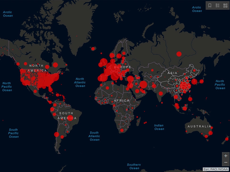 Коронавирус в мире: подтверждено более 1,2 млн случаев заражения