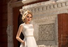 Атласные свадебные платья