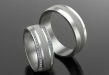 Обручальные кольца из белого золота