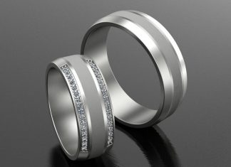 Обручальные кольца из белого золота