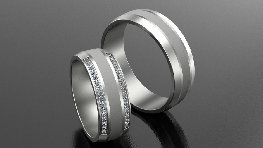 Обручальные кольца из белого золота