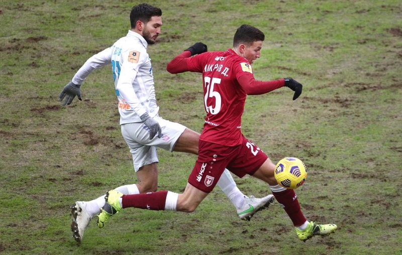 "Рубин" второй раз в сезоне обыграл "Зенит" в матче чемпионата России по футболу