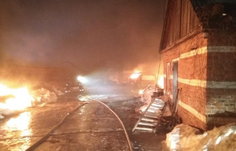 В Туле 13 автомобилей сгорели при пожаре