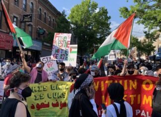 Акция в поддержку Палестины проходит в Нью-Йорке