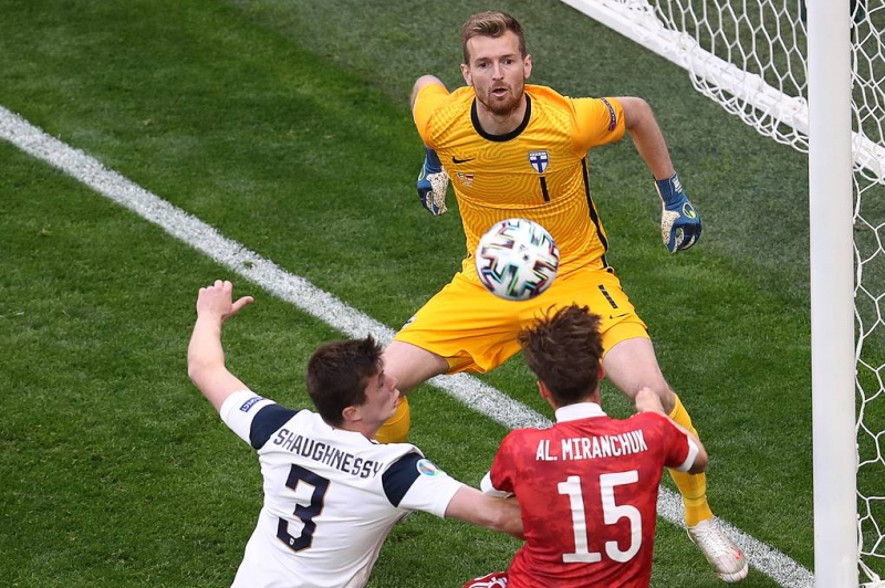 Сборная России обыграла команду Финляндии в матче чемпионата Европы по футболу