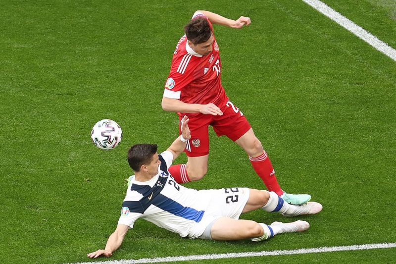 Сборная России обыграла команду Финляндии в матче чемпионата Европы по футболу