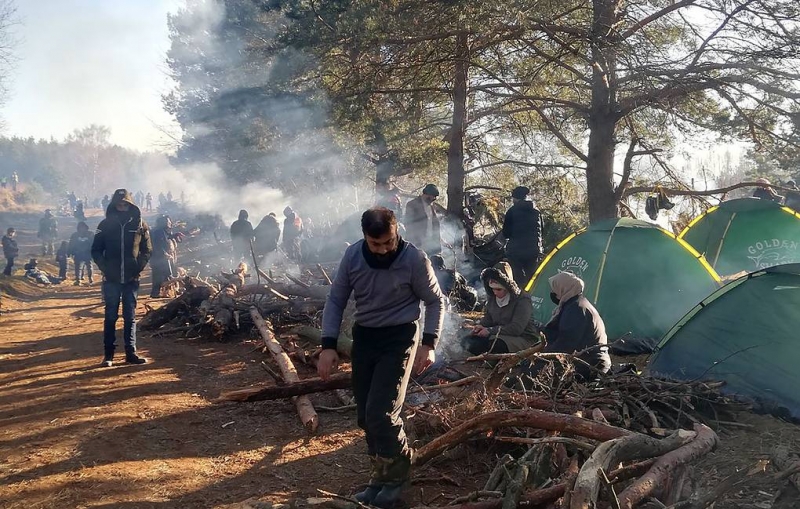 Двум большим группам нелегальных мигрантов удалось прорваться в Польшу из Белоруссии