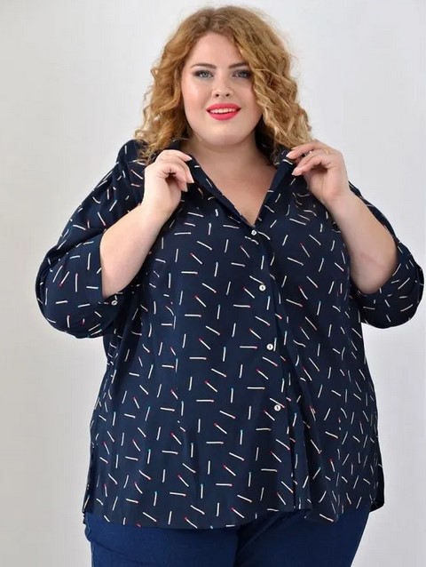 Как выбрать стильную блузку для полных дам