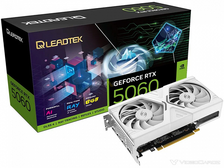 Белая видеокарта начального класса. Leadtek представила GeForce RTX 5060 Hurricane