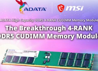 Первый в мире потребительский четырёхранговый модуль DDR5 CUDIMM объёмом 128 ГБ. Такой представила Adata