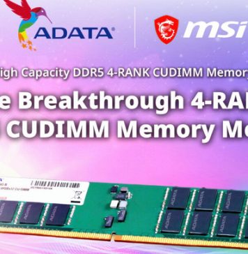 Первый в мире потребительский четырёхранговый модуль DDR5 CUDIMM объёмом 128 ГБ. Такой представила Adata
