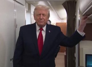 Forbes: Трампа во время пресс-подхода ударили дверью туалета на борту самолета