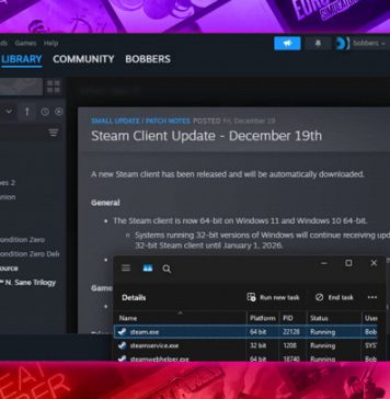 Геймерам пора прощаться с 32-битной Windows. Valve объявила о прекращении поддержки 32-битной версии Steam уже с 1 января
