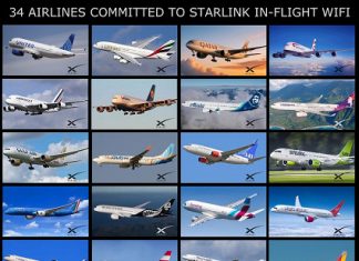 34 авиакомпании уже подключили Starlink — 21 из них за последние 3 месяца