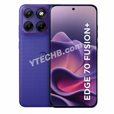 7000 мАч, 68 Вт, IP69 и имитация льна. Опубликованы качественные рендеры Motorola Edge 70 Fusion+