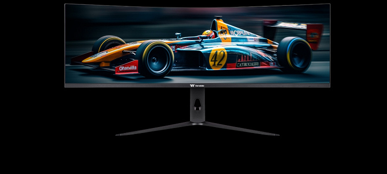 Это даже не 21:9, а 32:9. Thermaltake представила ультраширокоформатный монитор TGM-V49CDQ
