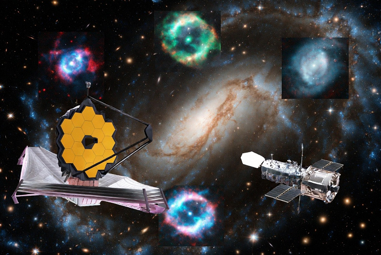 Три линзированных квазара стали инструментом точной космологии: новые результаты HST и JWST