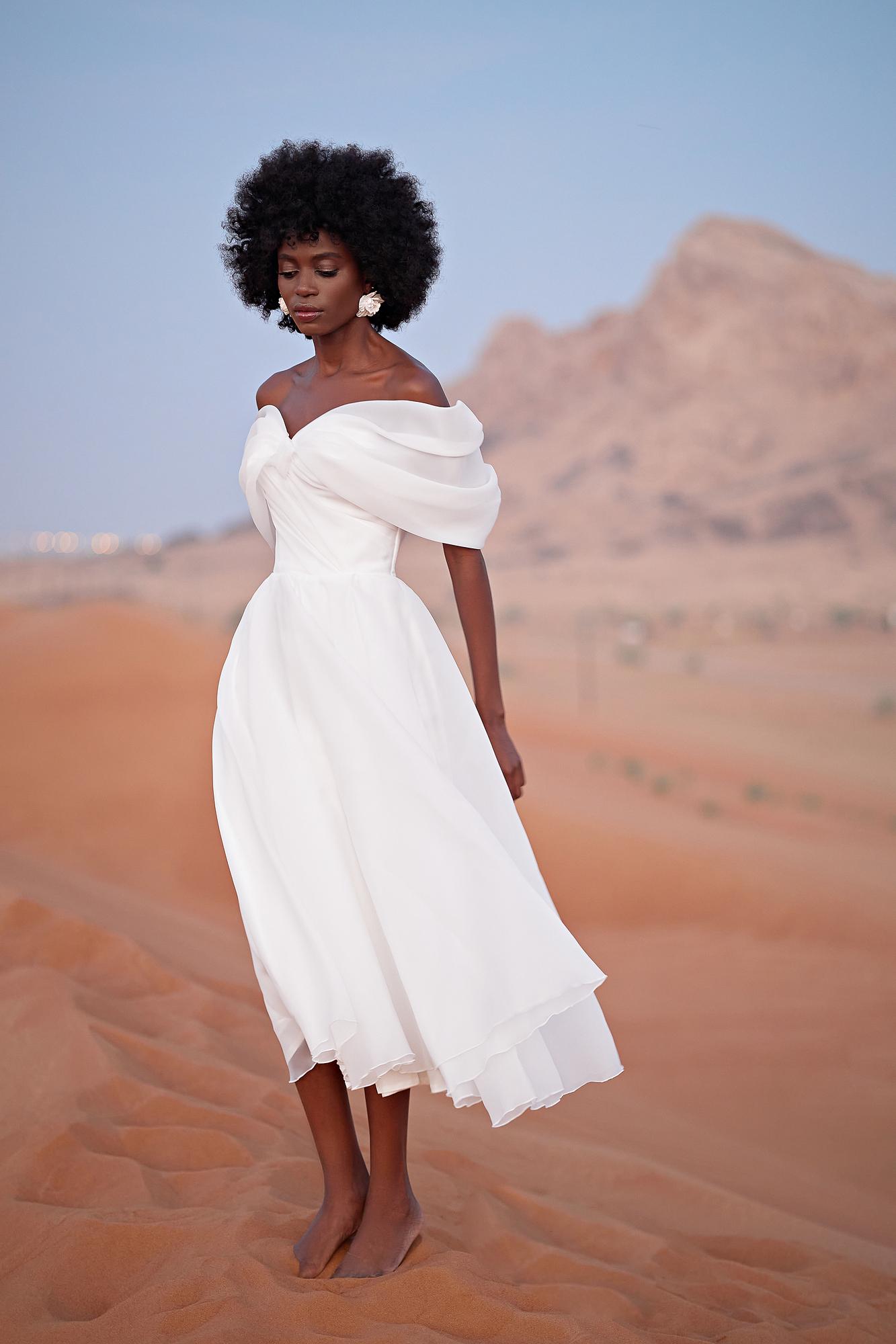 Секрет свадебного платья длиной миди