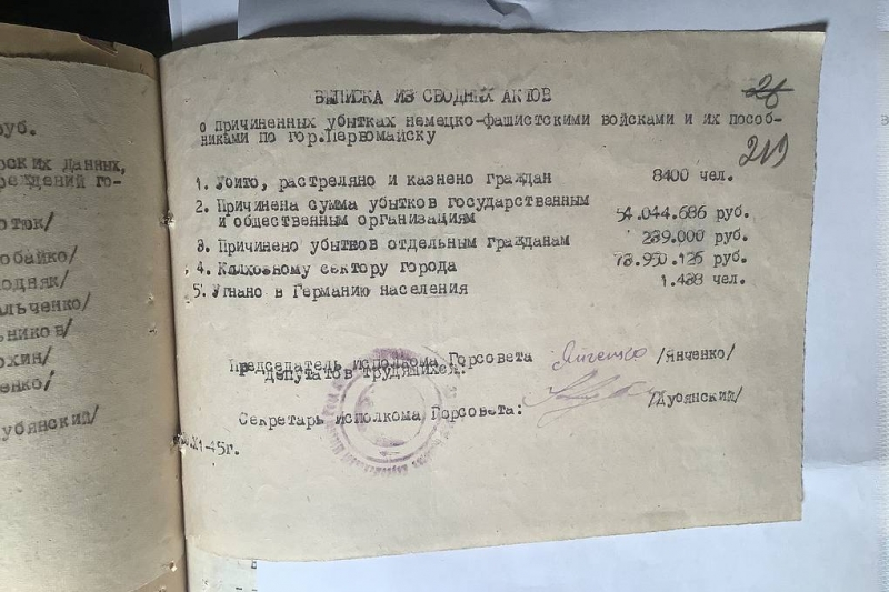 ФСБ представила материалы вынесенного 75 лет назад в Киеве приговора нацистам

