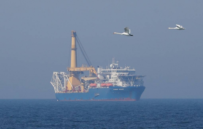 Трубоукладчик "Академик Черский" прибыл к месту строительства "Северного потока - 2"

