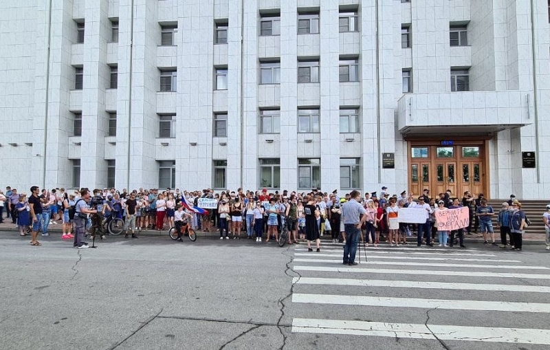 Вторая несогласованная акция в поддержку Сергея Фургала завершилась без задержаний

